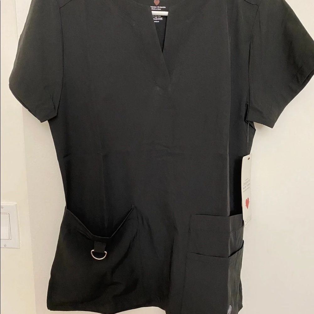 Medics Medical Black Womens Scrub Set sz. S